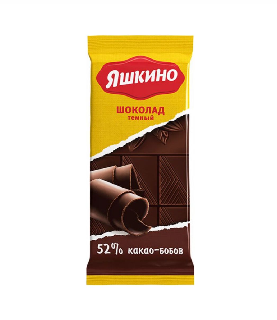 «Яшкино», шоколад тёмный, содержание какао 52%, 90г